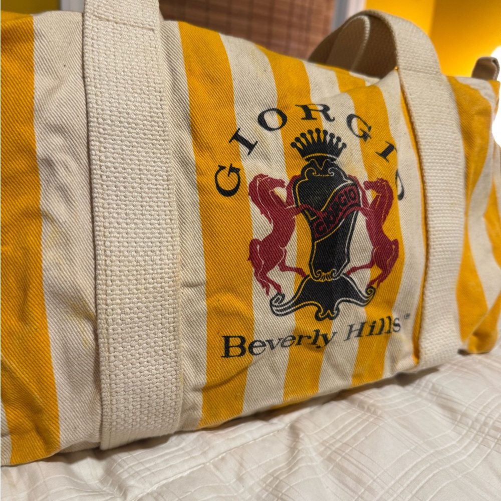 Giorgio Beverly Hills Striped Tote Bag